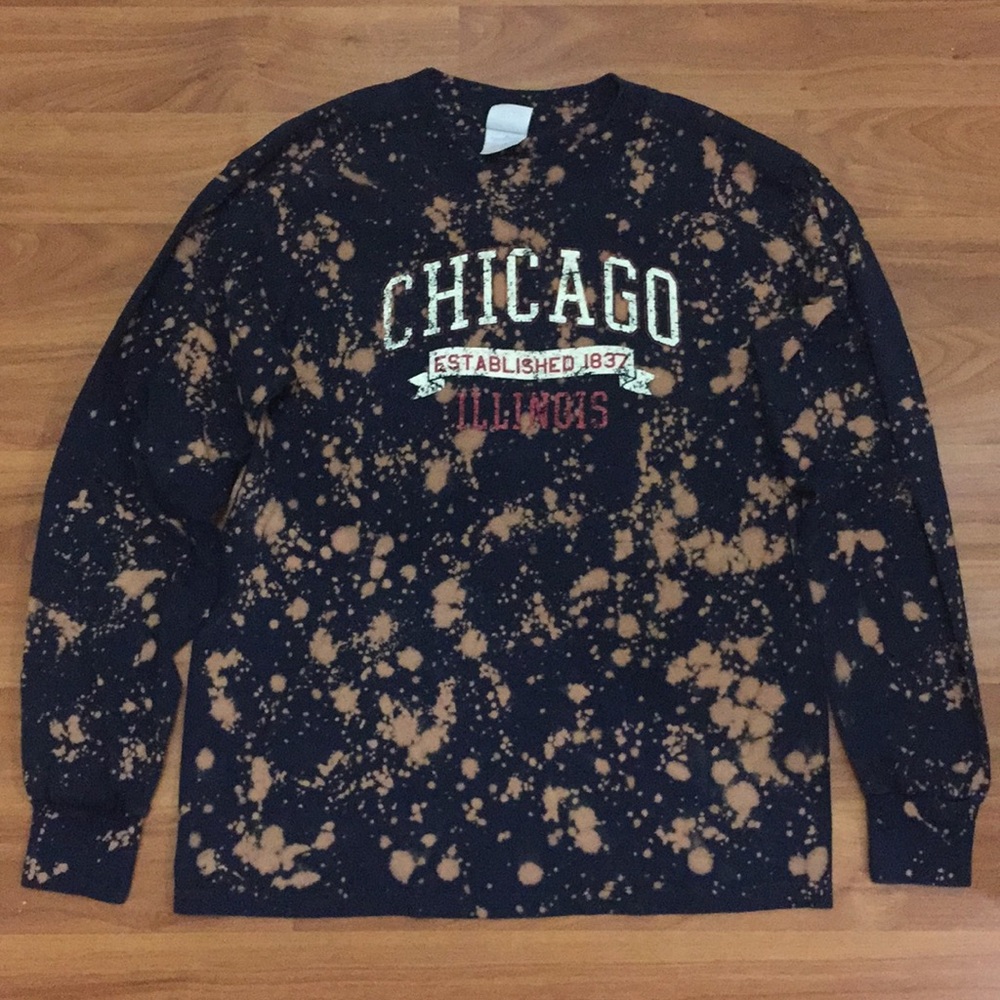 Chicago Distressed Graphic Tee Navy Size Medium - Picture 5 of 8